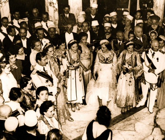 Dasma e Ahmet Zogu me Geraldina Apogny 1938