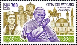 Pulle Poste e Vatikanit lidhur me vizitën e Papës në Shqipëri 1994
