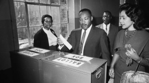 The Rev. Dr. Martin Luther King Jr. and Coretta Scott King fought hard for voting rights (Public Domain)