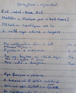 Fragment nga dorshkrimi i Poemthit "Shegtimi i Njeri-ziut" e Sali Bytyçit