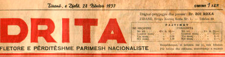 Gazeta Drita viti 1937