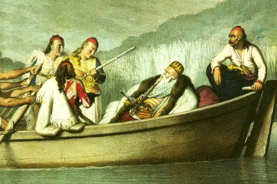 Ali Pasha dhe eskorta në Liqenin e Janinës