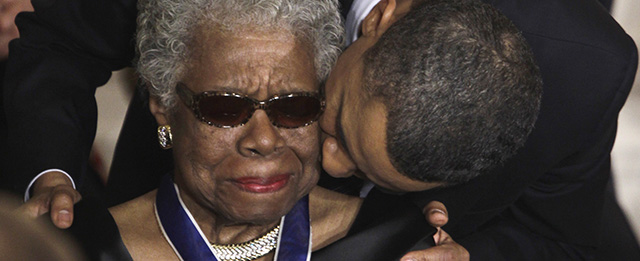 Puthja e Obames ne Faqen e AngelouBarack Obama, Maya Angelou