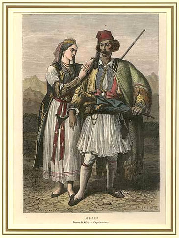 Çift shqiptarësh nga Jugu - P. Fritel, 1878
