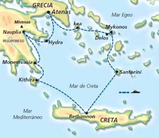 Harta e zonës së ishujve grekëe
