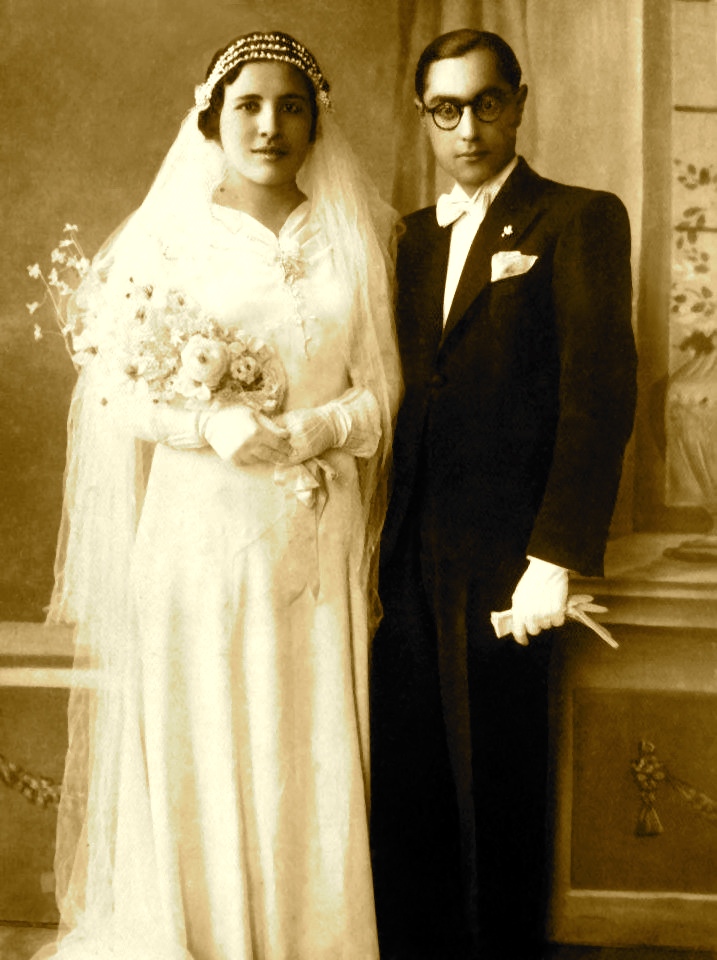 Ilia Matathia e Hrisi Kohen, ditën e martesës - Vlorë 1938