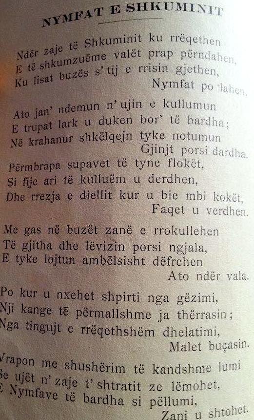 Poema Nymfat e Shkuminit (Lyra 1939)