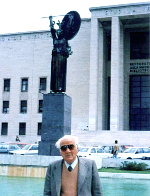 Lazër Radi në Universitetin ku studioi - La Sapienza - Romë 1991