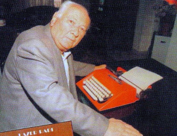 Lazёr Radi dhe makina e shkrimit “Olivetti” - mikja e tij e pandarё.