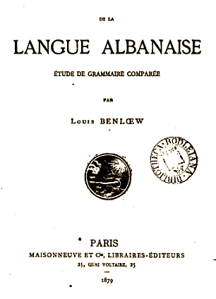 Louis Benloew - Lingue Albanaise 1879
