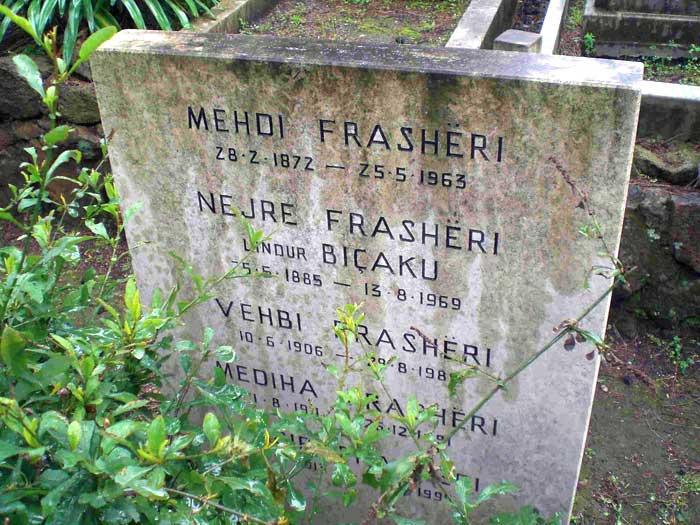 Varri i Mehdi Frashërit dhe familjarëve të tij në Romë