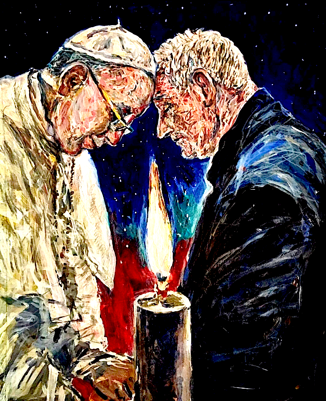 Papa Françesku dhe Dom  Ernest Simoni - Pikture nga Gjergj Kola