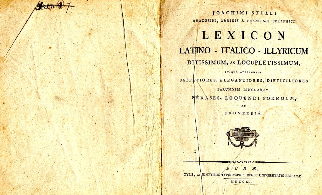 Joachimi Stulli - Lexicon Latino - Italico -Illyricum