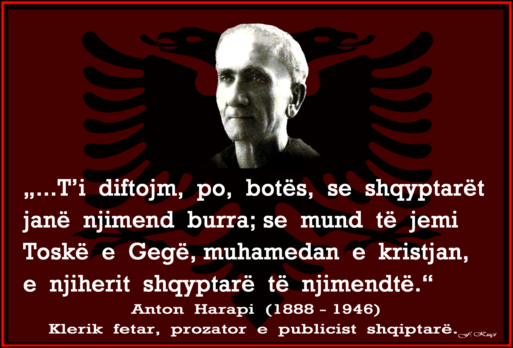 Anton Harapi - Atdhetarizmi