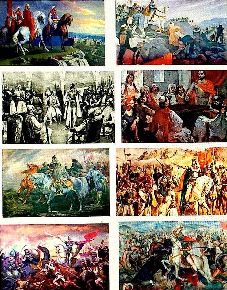 Tabllo pikture mbi Gjergj Kastriotit - Skenderbeut   (mbledhur nga Lek Pervizi)