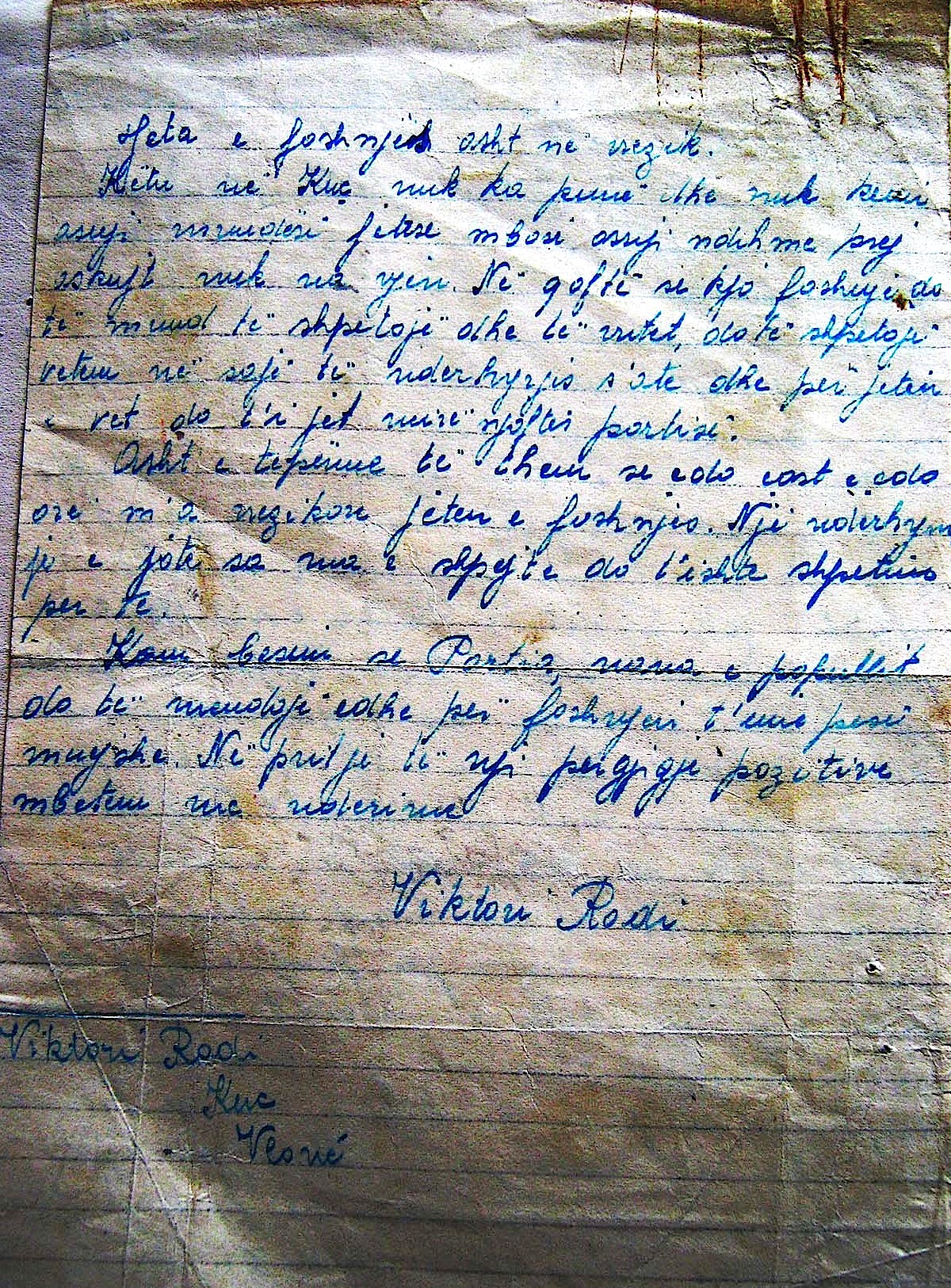 Viktori Radi i shkruan diktatorit  - 12 qershor 1957