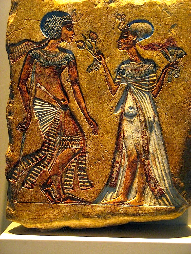 Nefertiti dhe Akhenaton - arti egjiptian