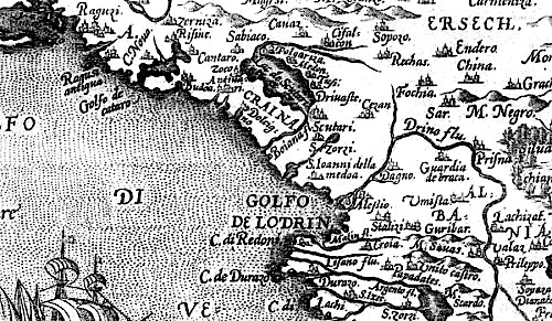 Hartë e vjetër e Zonës së Shkodrës
