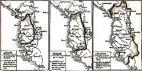 3 harta të Shqipërisë, të modeluar në konferencën e ambasadorëve në Londër 1913