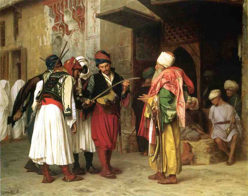 Jerome - Në tregun e Kairos, Shqiptarët me Fustanellë