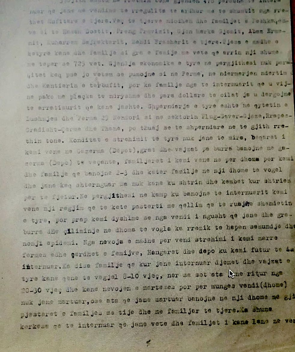Dokumenti i Ministrisë së Brendshme i vitit 1959,