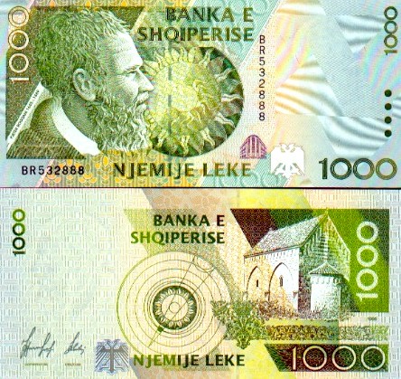 Kartmonedha 1000 lek (model i vjetër)