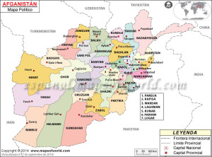 Afghanistani - Harta Politike