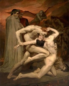 Dante & Virgil - nga William-Adolphe Bouguereau, 1840 (skenë nga Ferri)