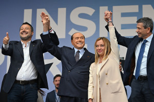 Fituesit e Zgjedhjeve 2022 ne Itali - Meloni - Salvini - Berlusconi