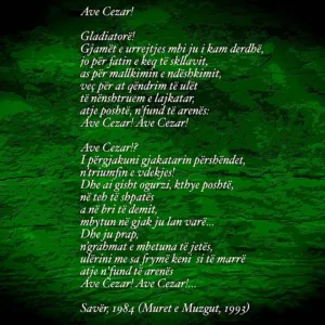 Poezia "Ave Cesar" e Lazër Radi (1984)