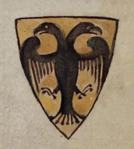 Shqiponja dykrenore, e 1250 nga murgu Matthew - Paris